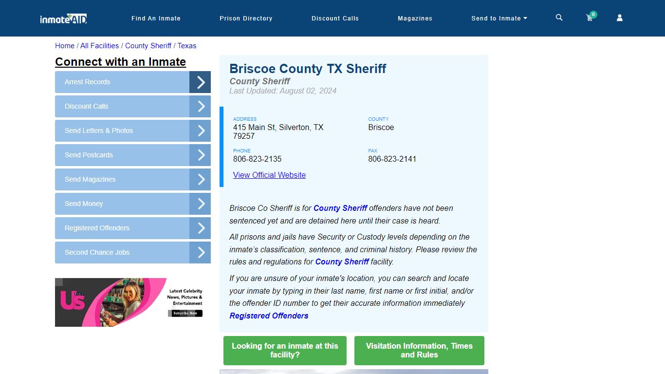 Briscoe County TX Sheriff & Arrest Search - InmateAid